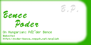 bence poder business card